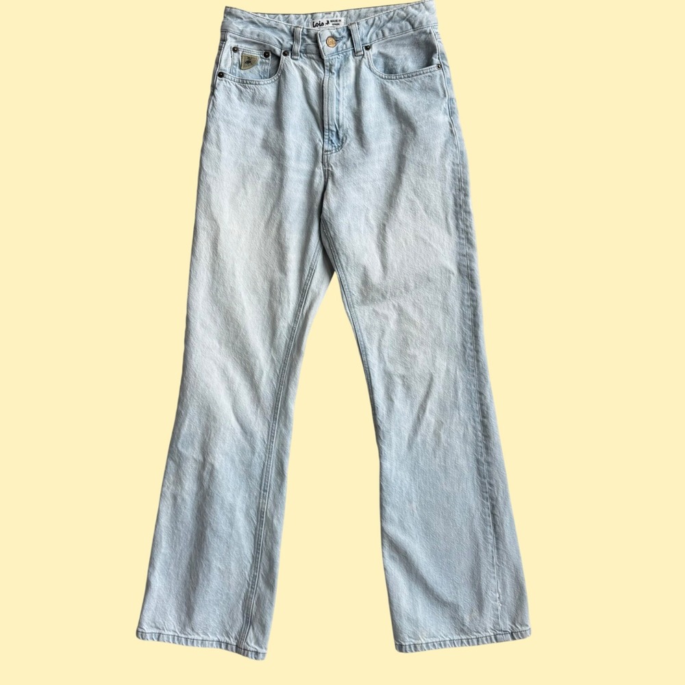 Lois Ninette 90s rigid flare Light Wash 100% Cotton Jeans Made in Spain